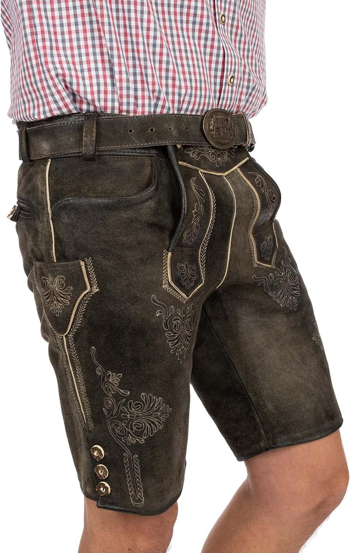 Maddox Herren Lederhose AMMERSEE 44 Braun, 44 Braun