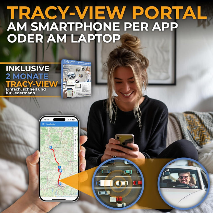 Tracy-TS, 4G/LTE Track & Stop' GPS-Tracker inkl. WEGFAHRSPERRE, Immobilisierung. SOFORTSTARTPAKET in