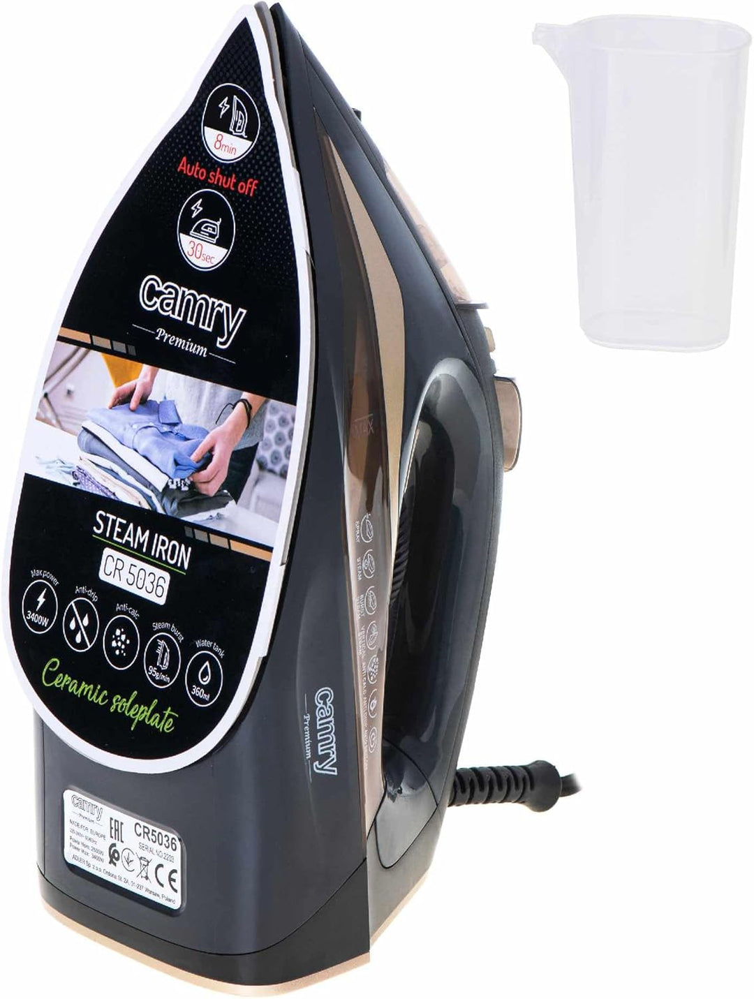 Camry CR 5036 3400W Schwarzkupfer Dampfbügeleisen
