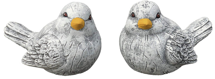stoneandstyle Steinfigur 2 Vögel im Set, massiver Steinguss, Frost- und wetterfest