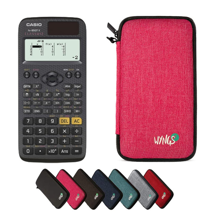 CALCUSO Sparpaket: Casio FX-85GT X Technisch-Wissenschaftlicher Taschenrechner + WYNGS Schutztasche