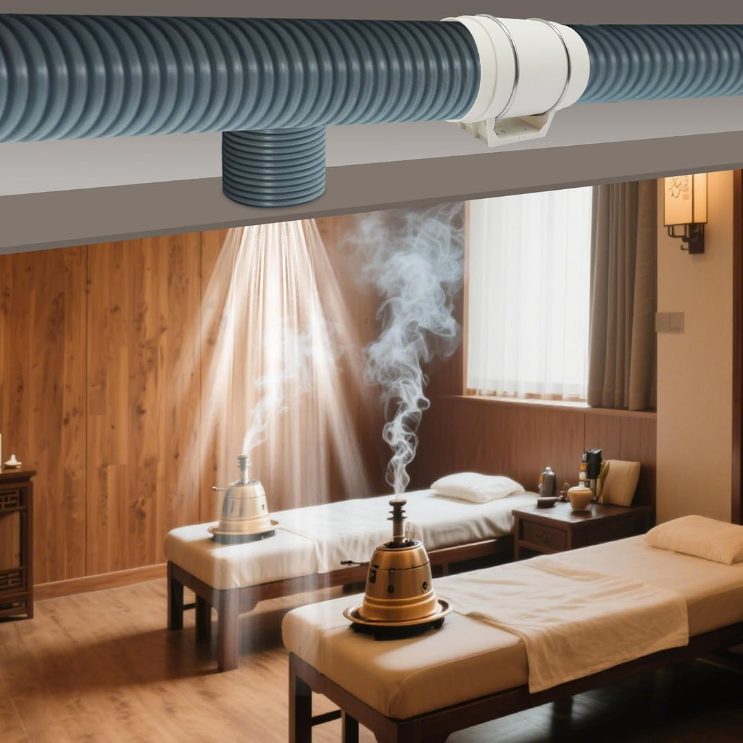 136W Rohrventilator – Inline-Abluftventilator, 900 m³/h, max. Umgebungstemperatur 60°C, 60 dB, geeig