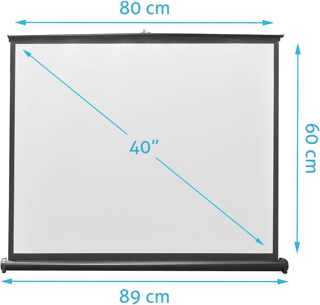 ESMART ETS Tisch Leinwand [Grössenauswahl] 82 x 61 cm (40") 4:3 | Mobile Heimkino Beamer Projektions