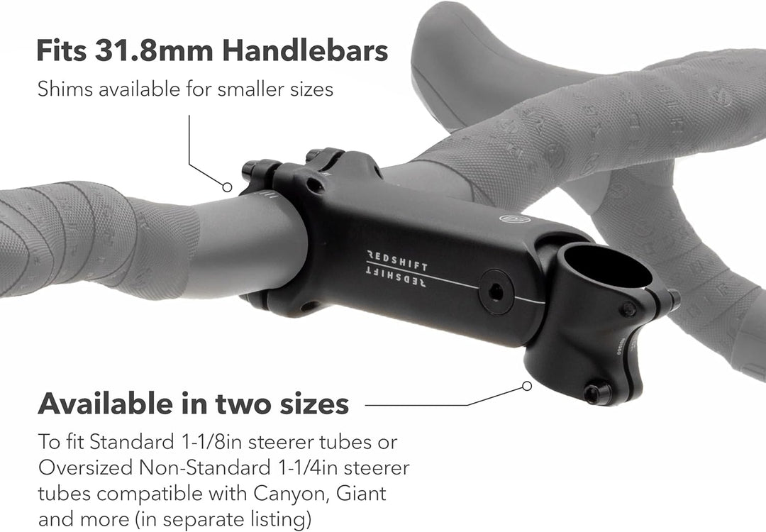 REDSHIFT ShockStop Suspension Stem for Bicycles, Shock-Absorbing Bike Handlebar Stem for Road, Grave