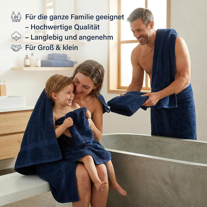 Betz Premium 10er Frottier Handtuch-Set - 2X Liegetücher - 4X Handtücher - 2X Gästetücher - 2X Wasch
