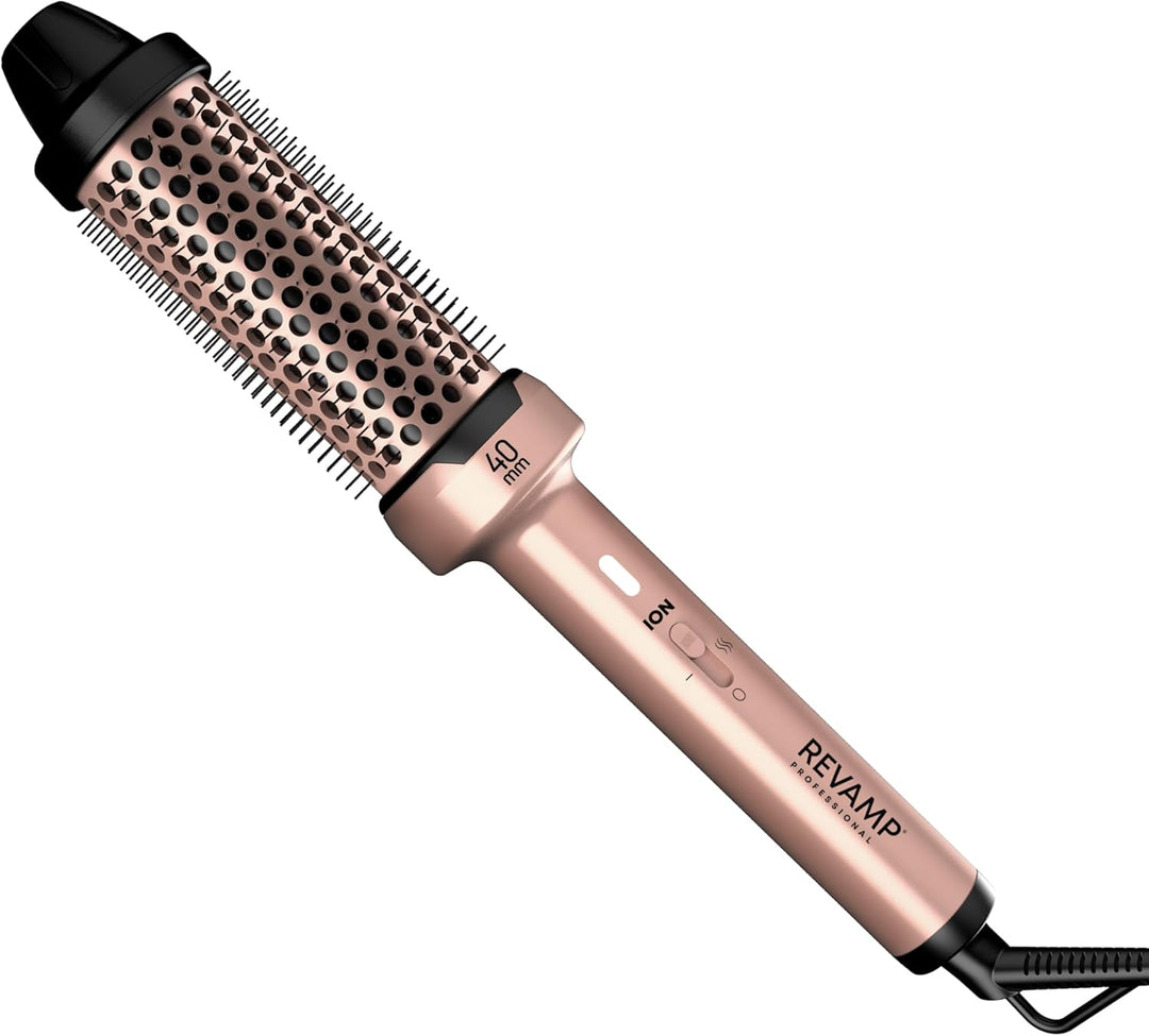REVAMP Ceramic Hot Brush Styler - 40mm Lockenbürste, Lockenstab Keramik für Locken und Wellen - Ione