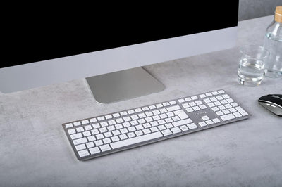 CHERRY KW 9100 Slim for MAC, kabellose Tastatur, Mac-Layout, Pan-Nordisches Layout (QWERTY), wahlwei