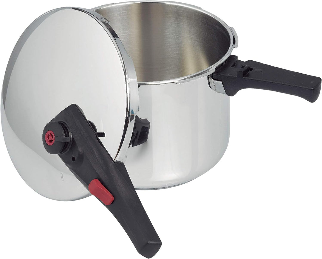 Bastilipo Schnellkochtopf aus Edelstahl, 6 l Olla rápida 6 Litros grau
