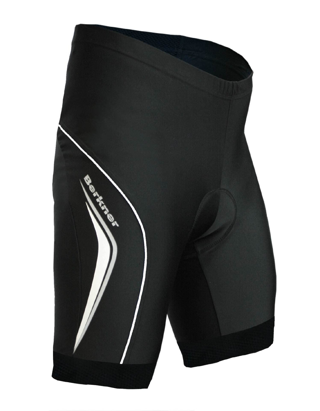 Berkner - Derek - Fahrradhose, Bikehose kurz, Radhose in schwarz rot blau grün Weiss Schwarz - Weiss
