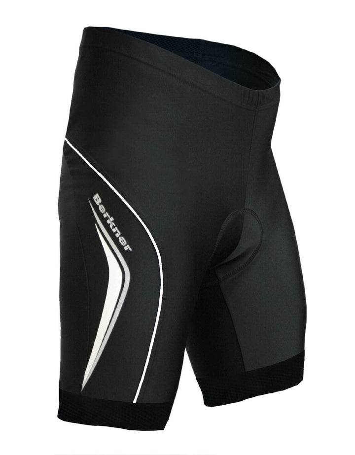 Berkner - Derek - Fahrradhose, Bikehose kurz, Radhose in schwarz rot blau grün Weiss Schwarz - Weiss