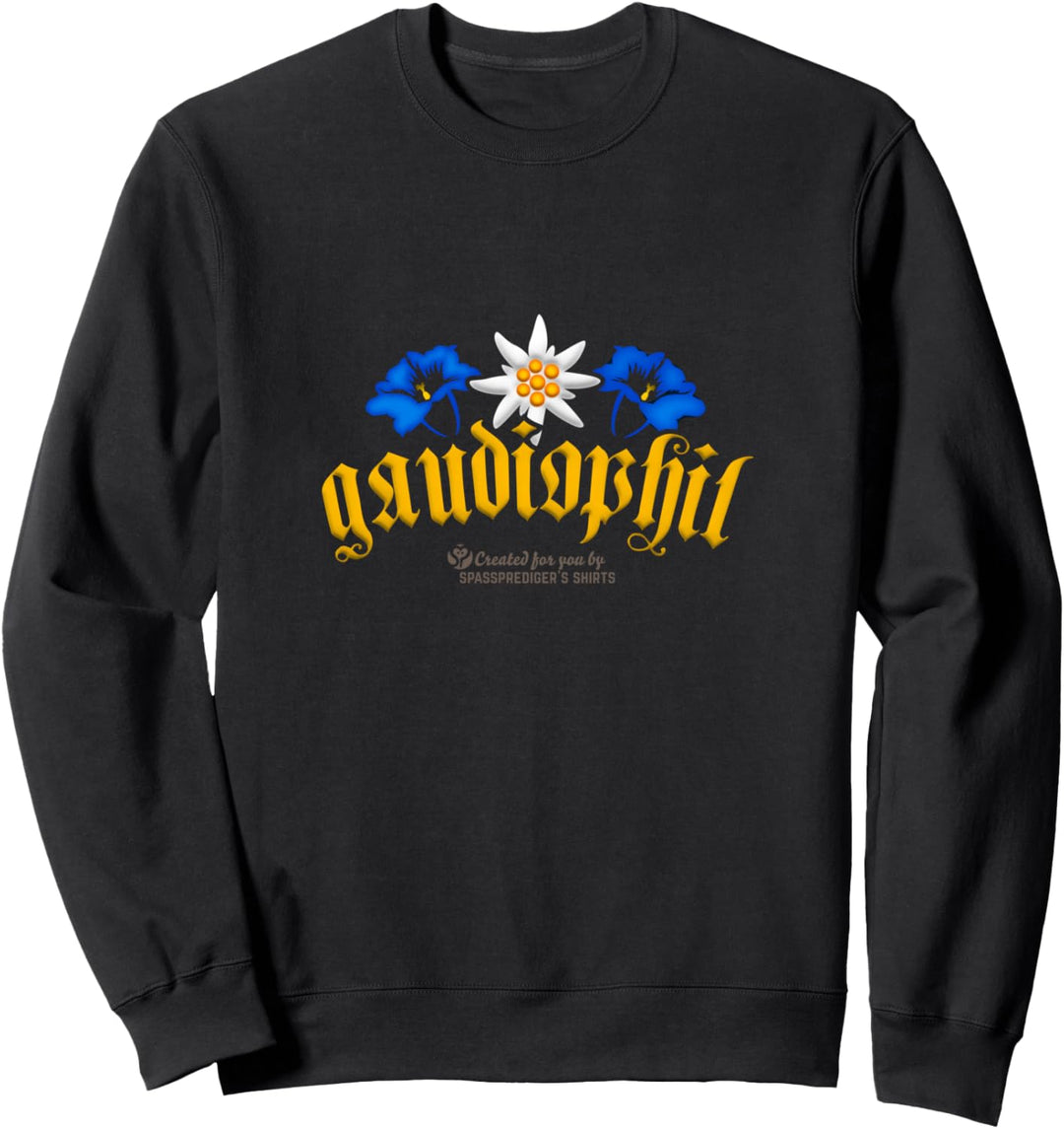 Apres Ski Schriftzug gaudiophil Edelweiss Enzian Apres Ski Sweatshirt