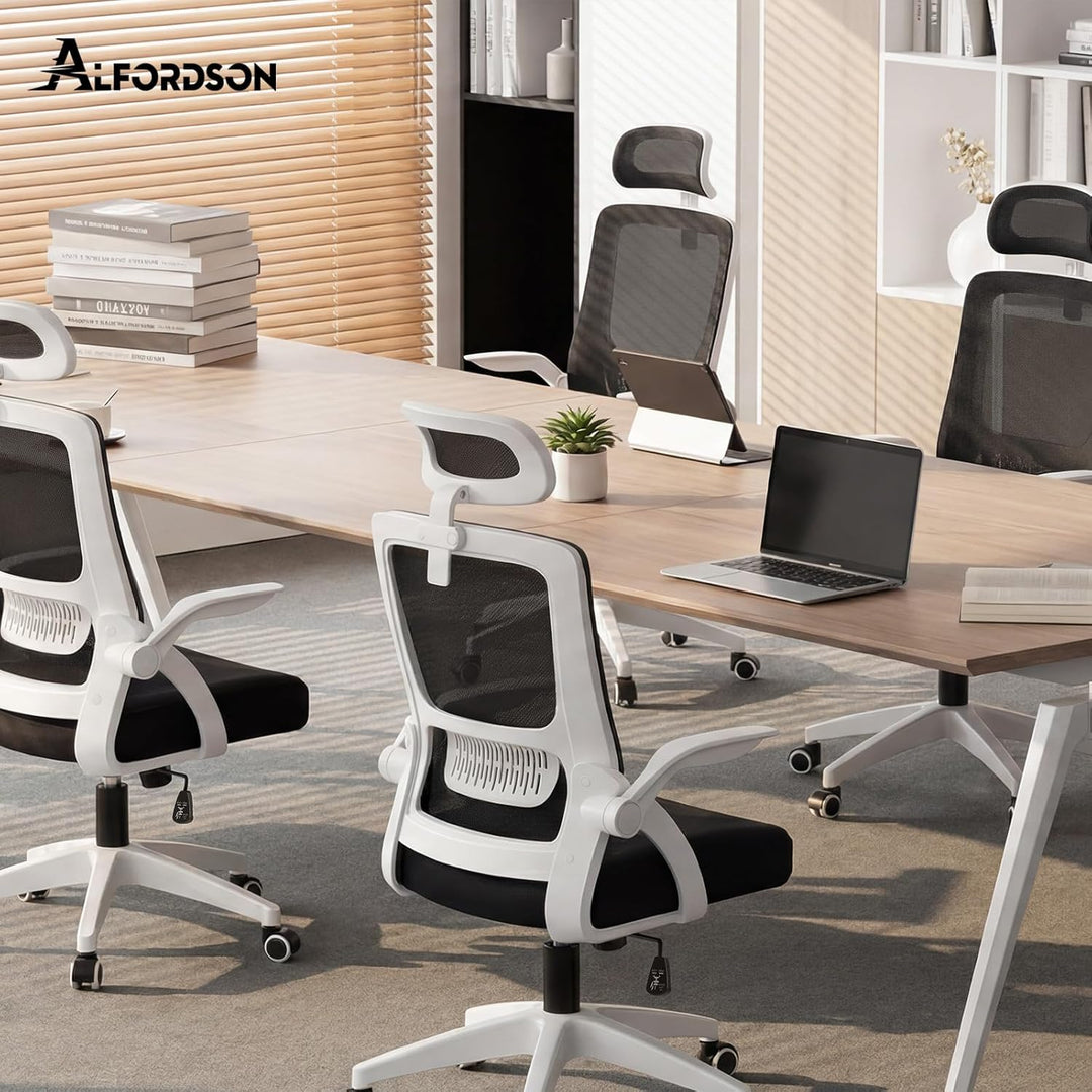 ALFORDSON Bürostuhl Chefsessel Netzstuhl ergonomisch Schreibtischstuhl Wippfunktion höhenverstellbar