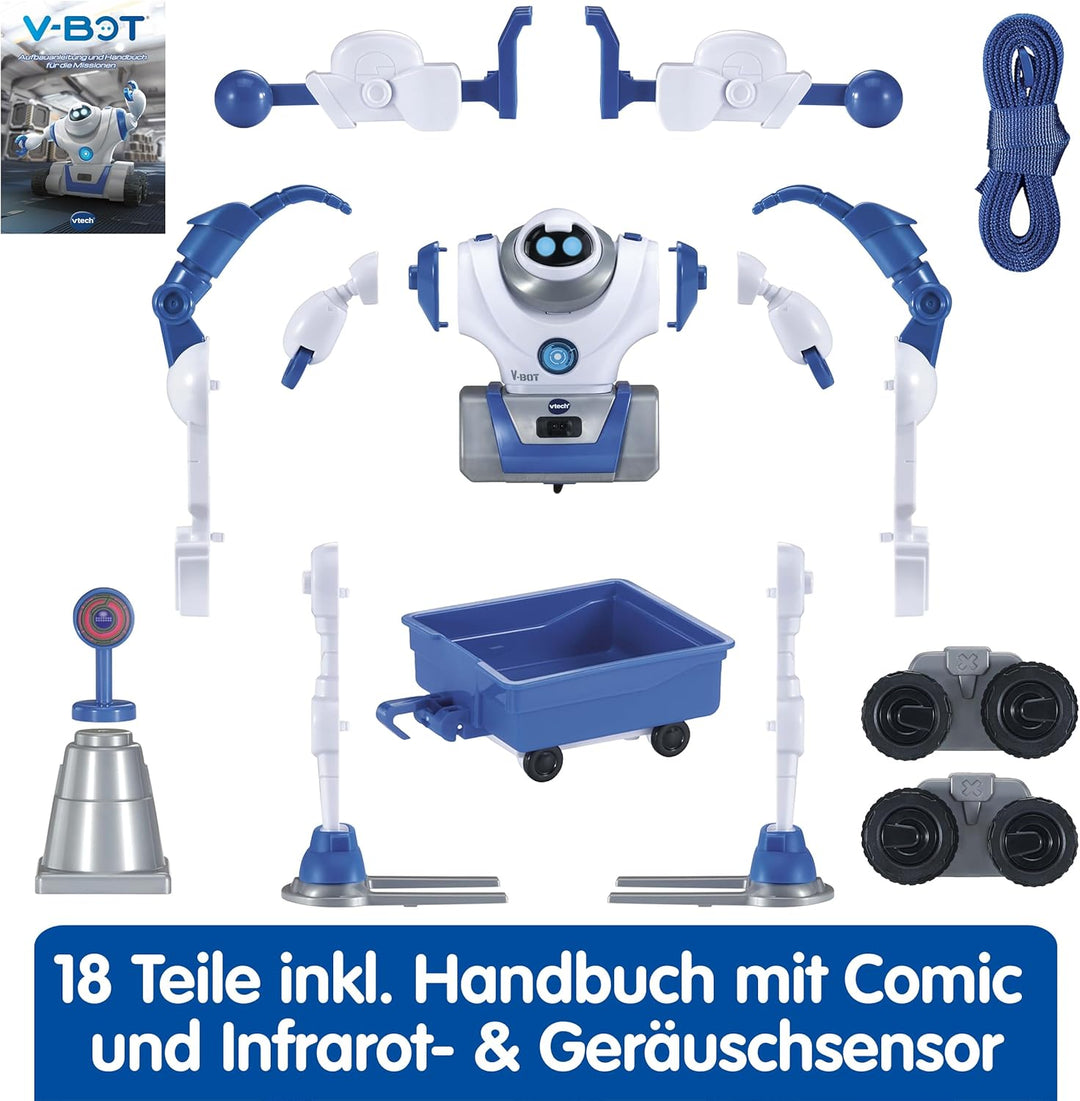 VTech V-Bot – 5-in-1 Roboter mit motorisierten Funktionen und spannenden Missionen – Für Kinder von