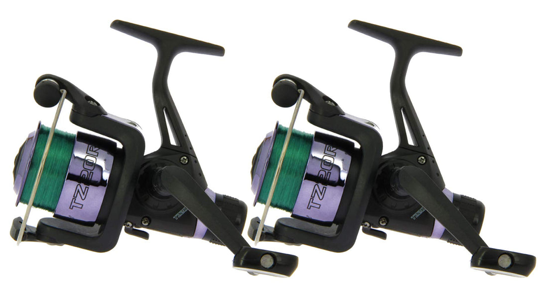 G8DS® 2X TZ20R Angelrolle mit 6lb Schnur mit Heckbremse Graphite Reel Angelausrüstung Angelzubehör O