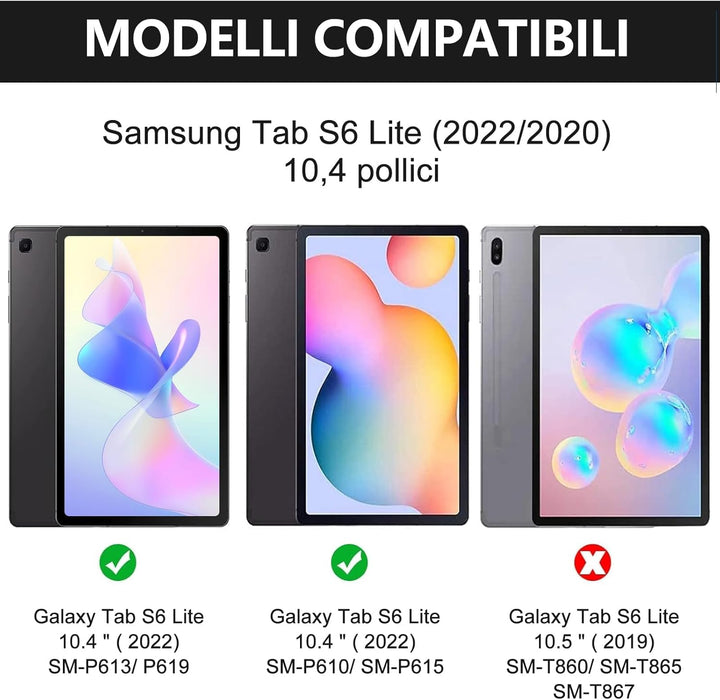 IVEOPPE Tastatur für Samsung Galaxy Tab S6 Lite, Hülle mit Tastatur Galaxy Tab S6, Beleuchtung Magne