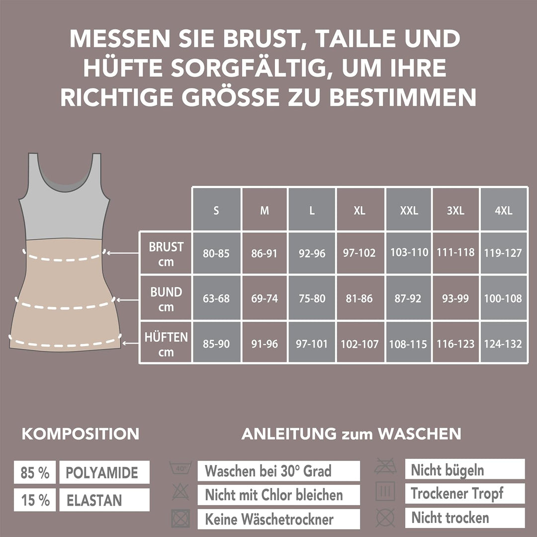 SLIMCELL Shapewear Damen Bauchweg Nahtlose Anti Cellulite – Figurformende Unterwäsche Für Flachen Ba