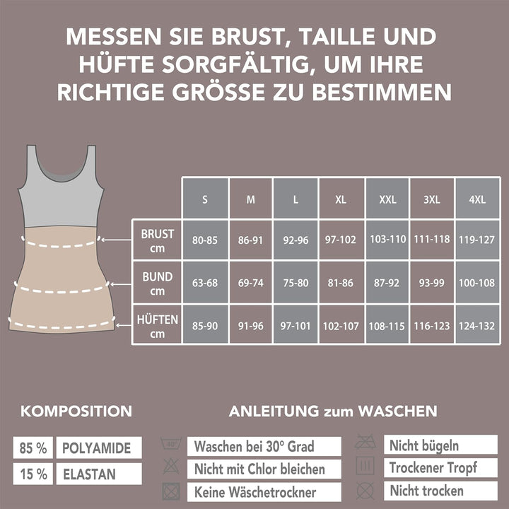 SLIMCELL Shapewear Damen Bauchweg Nahtlose Anti Cellulite – Figurformende Unterwäsche Für Flachen Ba