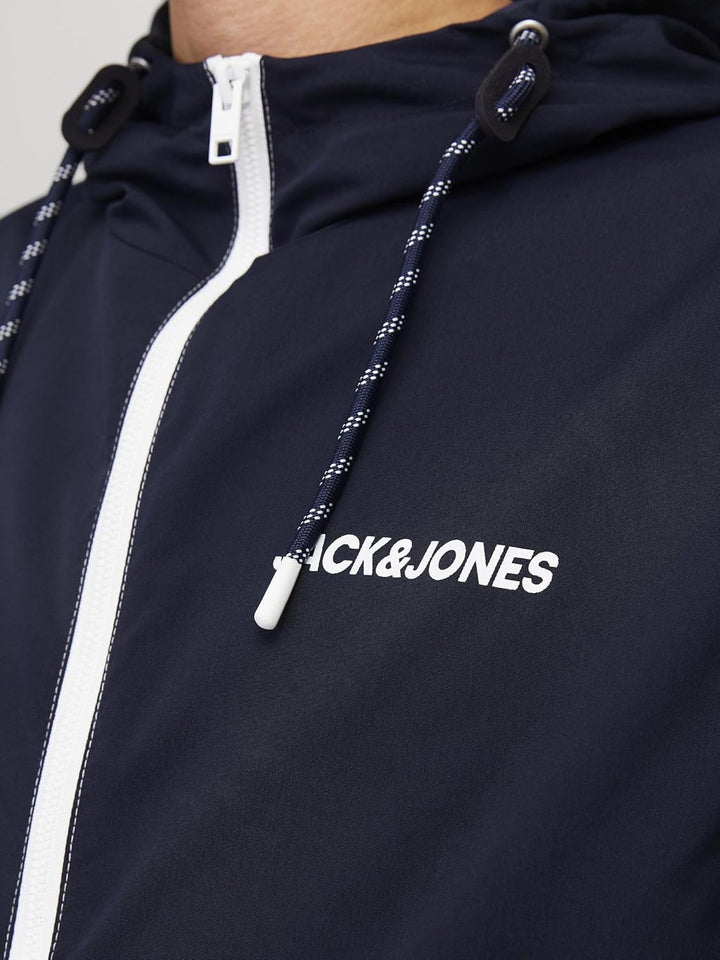 JACK & JONES Herren Jjerush Hood Bomber Noos Softshell-Jacke, Blau