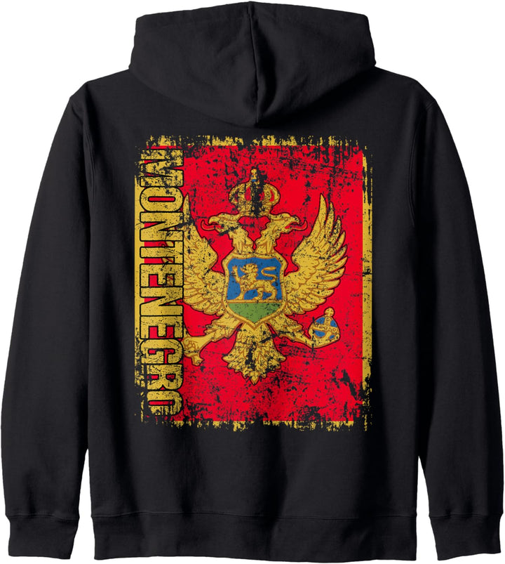 MONTENEGRO Flagge | Damen Herren Kinder | MONTENEGRO Kapuzenjacke