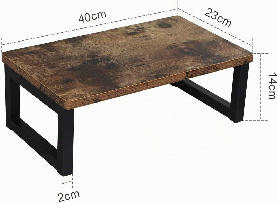 OROPY Vintage Holz Monitorständer, PC Bildschirm Ständer, Computer Standhalter für Laptop, Notebook,