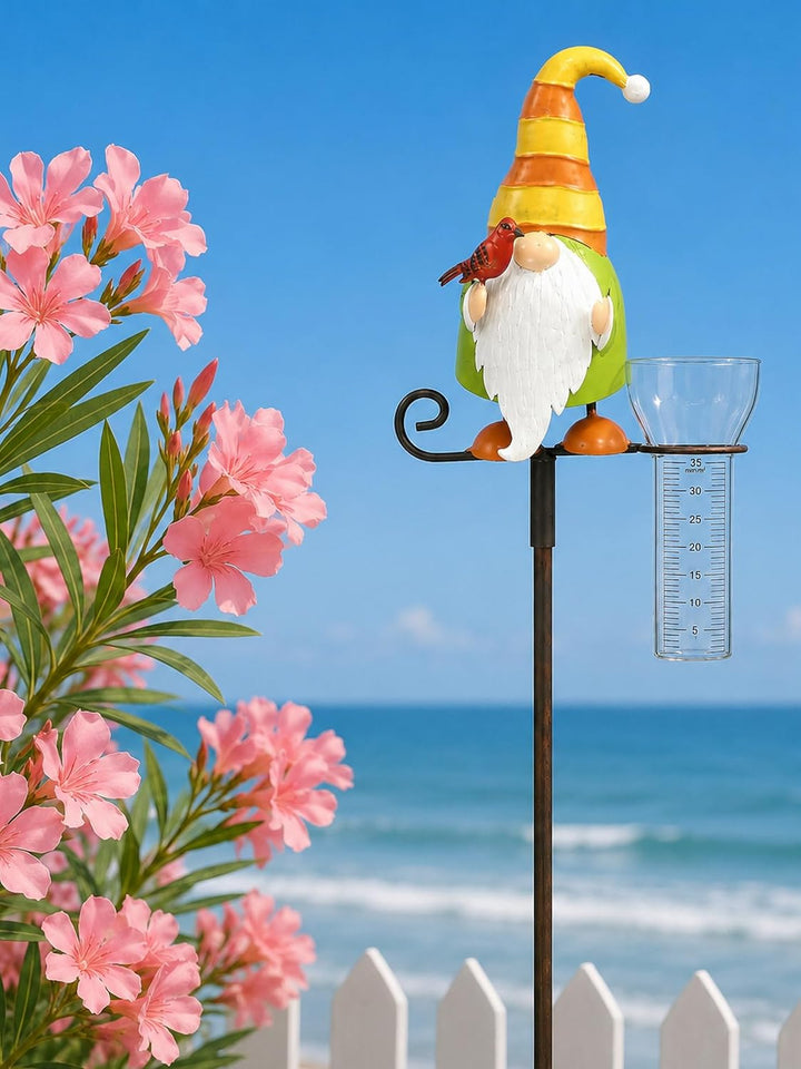 Pommerntraum ® | Regenmesser Niederschlagsmesser Pluviometer Gartendekoration Gartenstecker Zwerg Wi