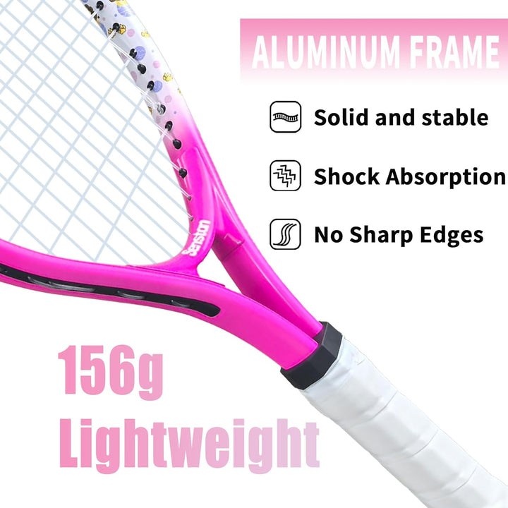 Senston Tennisschläger 17/23 Zoll Tennis Racket für Jugendliche– Leicht, Langlebig, Einfach zu greif