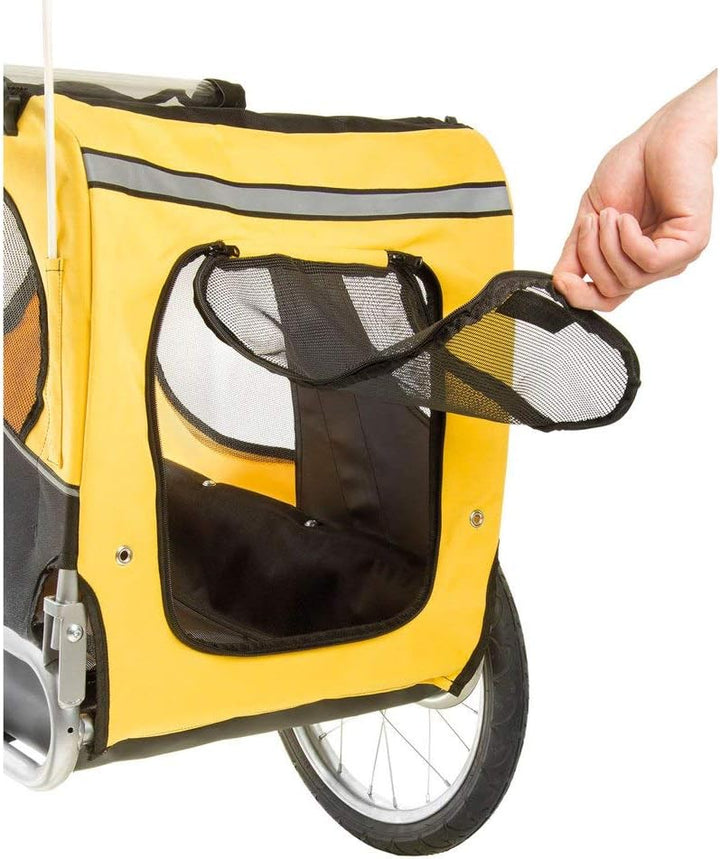 Hundefahrradanhänger, faltbar, Regenschutz, Kupplung, bis 30 kg, STALWART PET von M-Wave