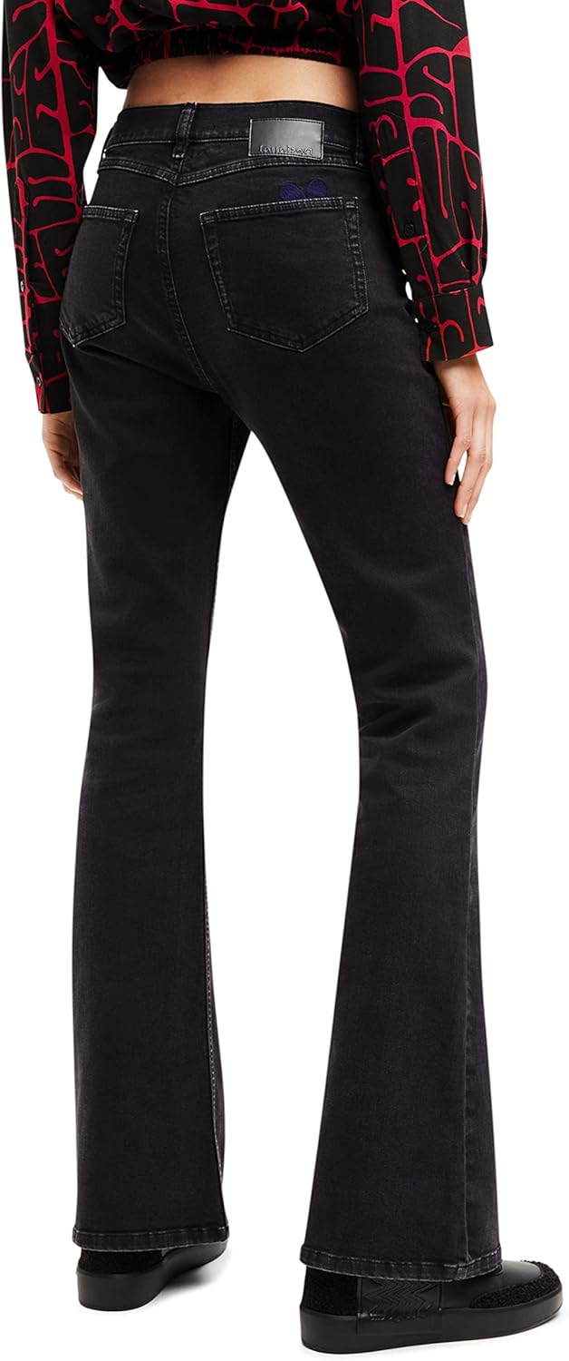 Desigual Damen Jeans Denim_mia, 2000 Black, 34 Schwarz, 34 Schwarz