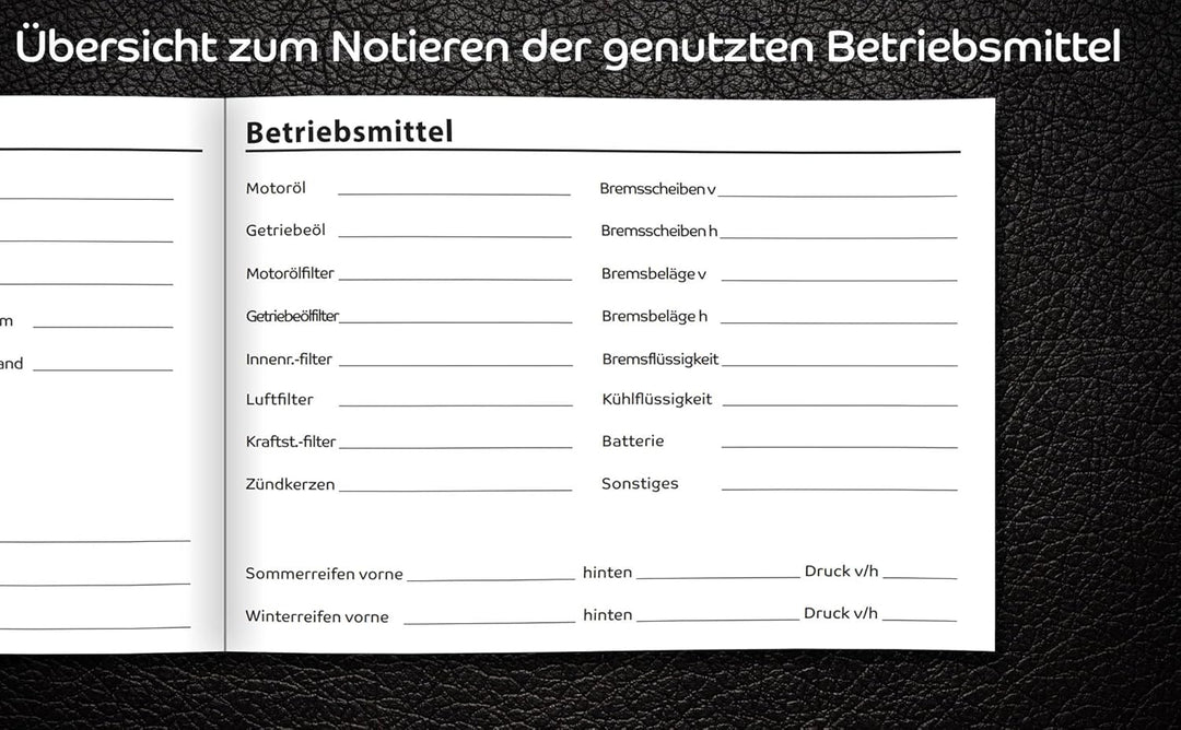 Serviceheft für Kraftfahrzeuge | Universal | Scheckheft für alle Auto Marken und Modelle | Für Neu-