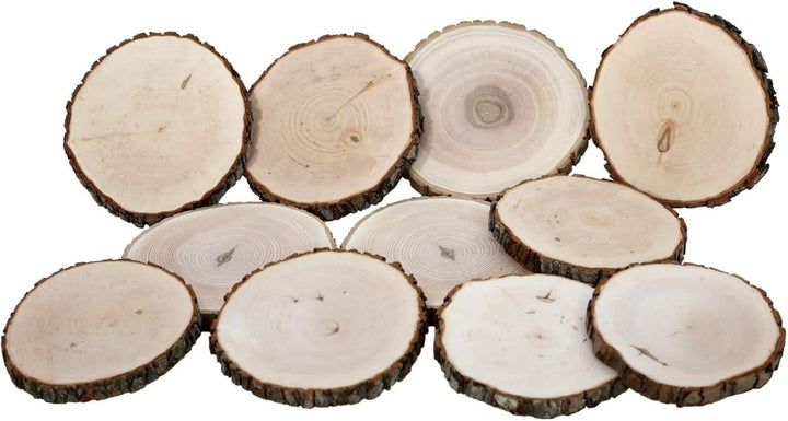 Rindenbrett Esche rund - Rindenscheibe Baumscheibe geschliffen Holzbrett, Brettgrösse:Ø ca. 22cm, Ø