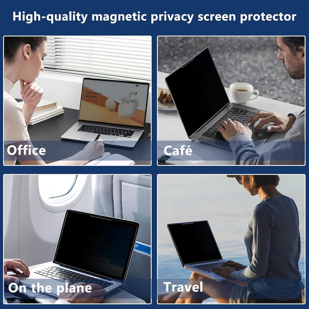 YealRed 13,3 Zoll 16:10 Magnetischer Laptop Sichtschutzfolie, Anti-Blaulicht, Anti-Blend, Anti-Kratz