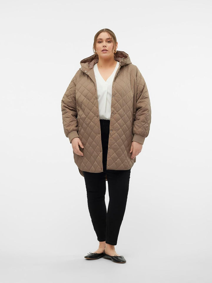 Vero Moda Female Mantel VMHAYLE Steppjacke Fossil XS, Fossil XS