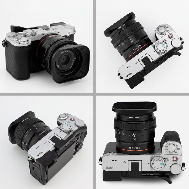Haoge LH-S245G Gegenlichtblende aus Metall, quadratisch, für Sony FE 50 mm F2.5 G, FE 40 mm F2.5 G,