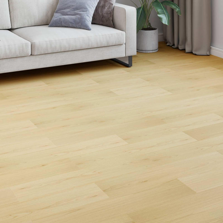Laminatboden Weiches Beige 15 pcs, Holzwerkstoff mit Holzoptik, 101 x 20 x 0,8 cm, Klicksystem ohne