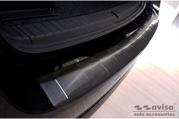Avisa Schwarz Edelstahl Heckstossstangenschutz kompatibel mit Skoda Octavia IV Kombi 2020- (inkl. RS