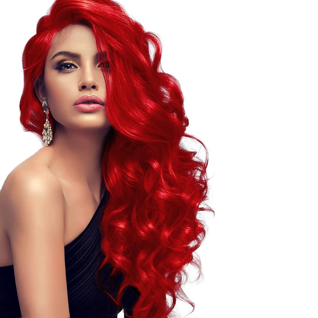 hair2heart Extensions Echthaar Bondings Gewellt - 200 Strähnen 1g 40cm 0/44 rot intensiv #Rot 40cm,