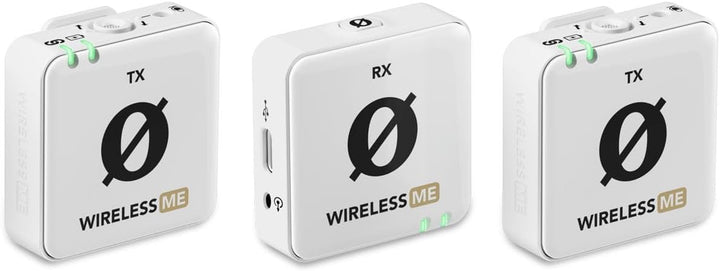 Rode Wireless ME Dual Mikrofon Funksystem Weiss + 2X Interview GO Handadapter + 2X keepdrum Fell-Win