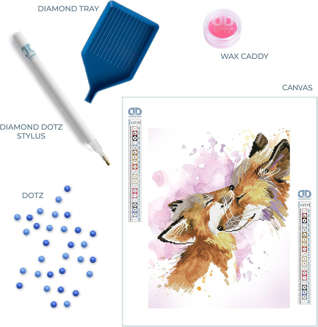 DIAMOND DOTZ DD8.013 - Original 5D Diamond Painting Set Fuchs Glückseligkeit, Kreativset mit 8.974 D