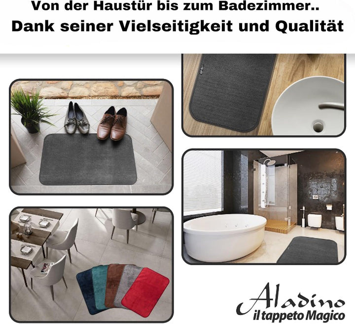 Aladino il tappeto Magico® Premium Fussmatte Für Den Eingangsbereich - Waschbarer Teppich Schmutzfan