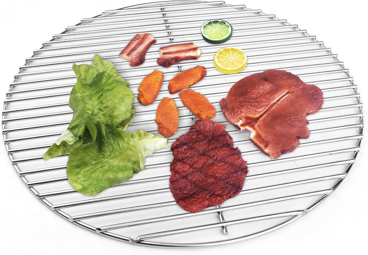 HeRo24 Grillrost Edelstahl 44,5cm Alles in 5mm ! für 45,46,47cm Kugelgrill passt auch für Weber und