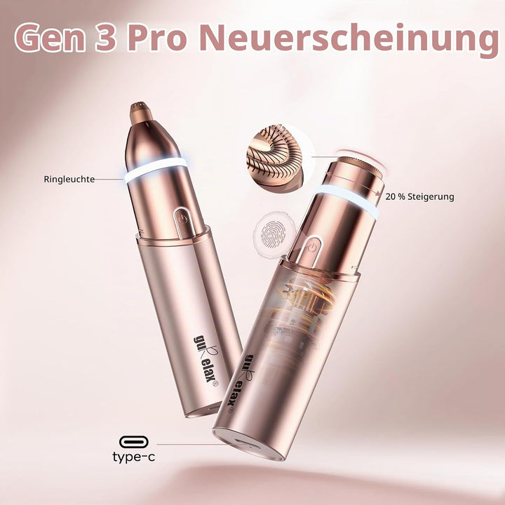 Gesichtshaarentferner für Frauen (Gen 3 Pro), guRelax Face Mini-Haarentferner, Luxus-Damenbart Entfe