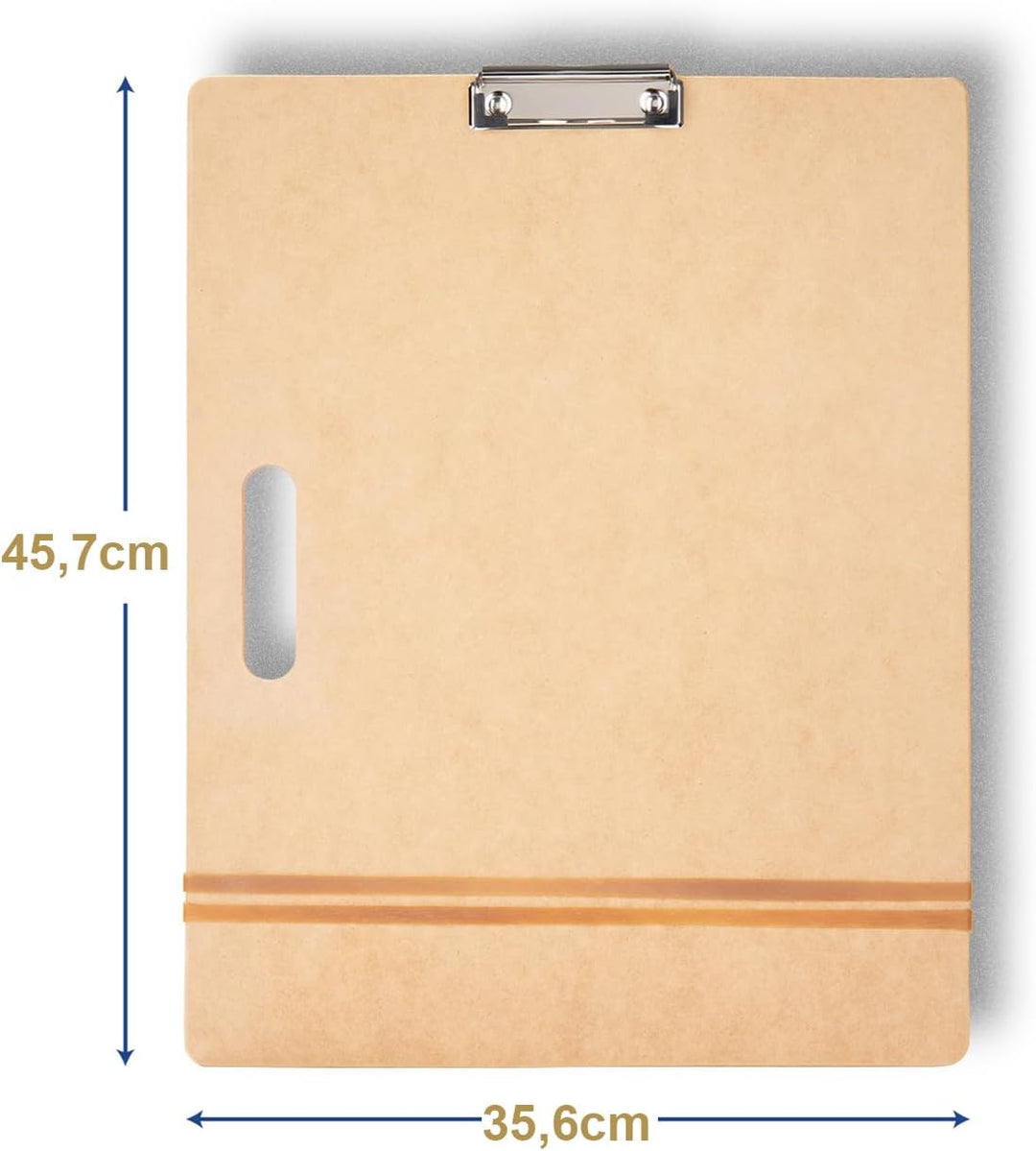 COOZEE 36x46cm Drawing Board für Künstler, Klemmbrett Holz mit robustem Clip und Gummibändern, Tragb