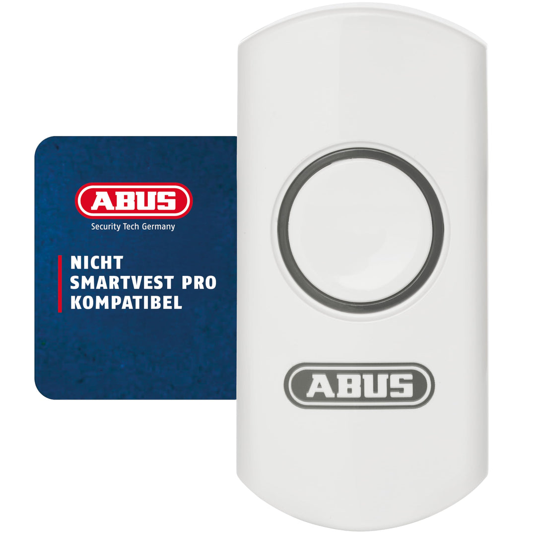 ABUS Funk-Taster für Funk-Alarmanlage - Zur Steuerung von Aktoren - Batteriebetrieben - weiss (1. Ge