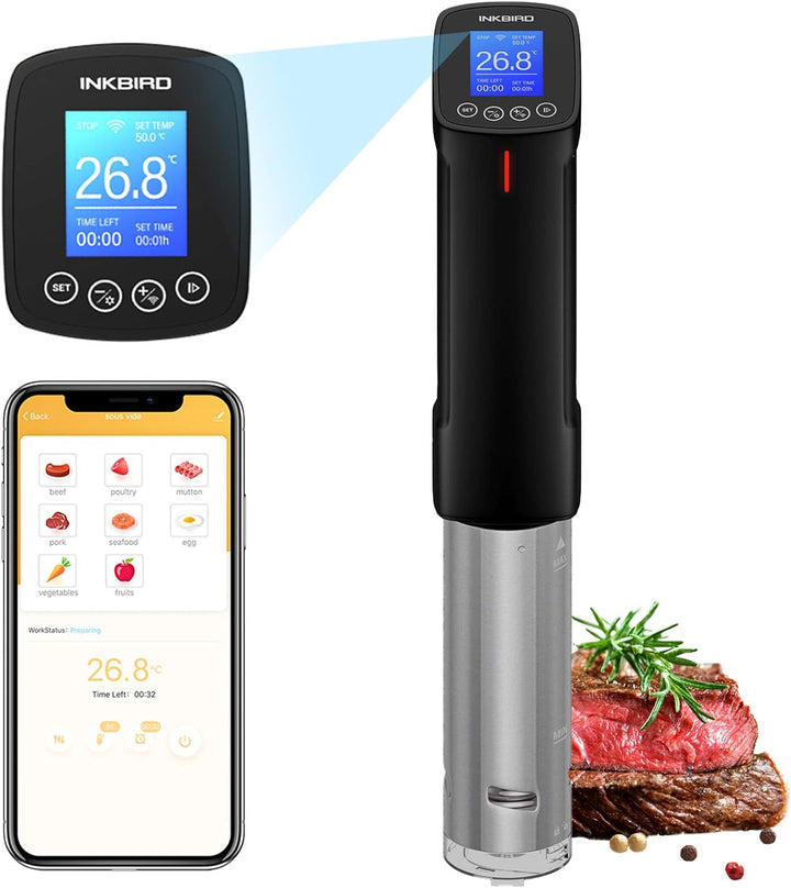 Inkbird Wlan Sous Vide Garer,ISV-100W Sous Vide Stick Eintauchthermostat,Wi-Fi-Steuerung, Präziser T