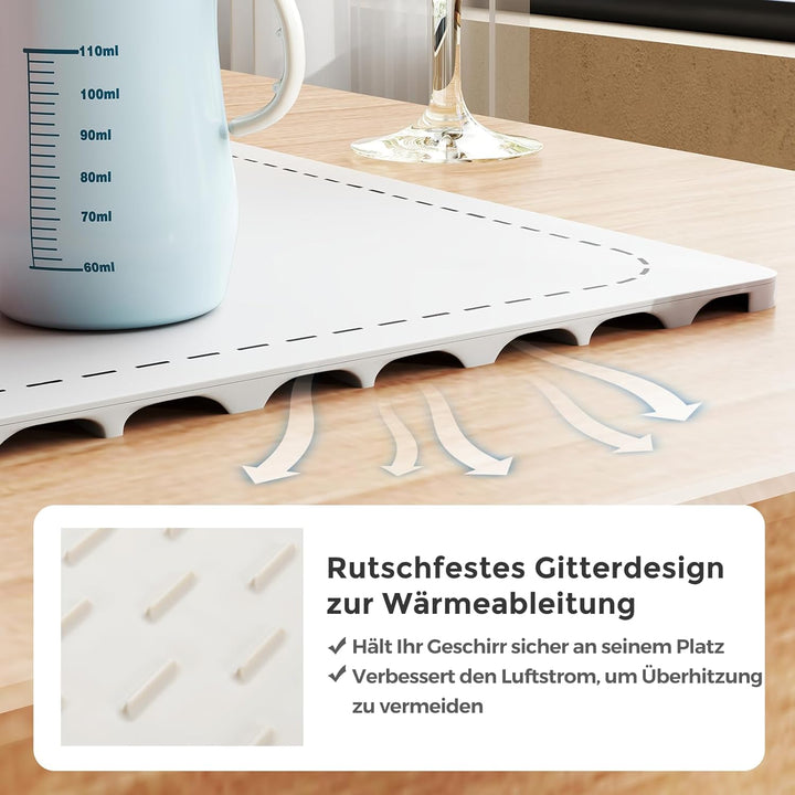 COSTWAY Elektrische Wärmematte Silikon für Lebensmittel, Rollbare Warmhalteplatte, Speisewärmer mit