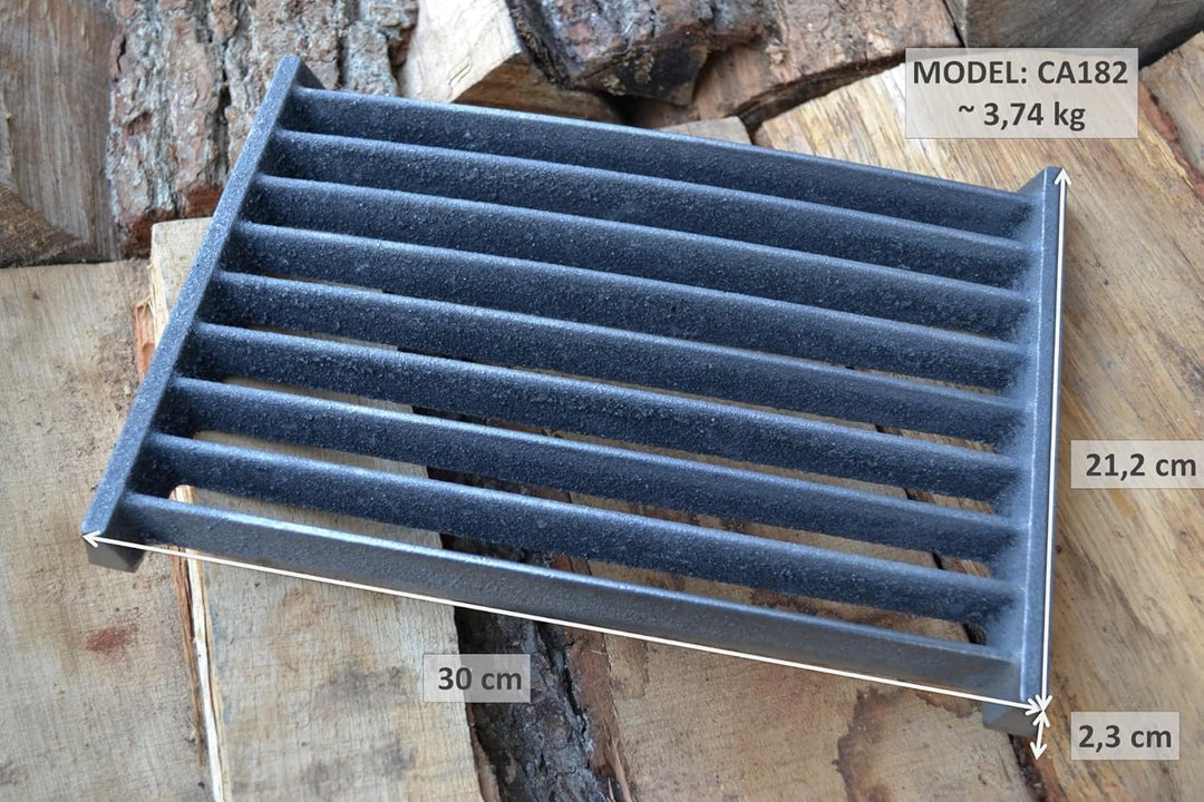 SEZAM 30 x 21 cm (30x21,2cm) Gussrost Ofenrost Ascherost Gussrost verschiedene Durchmesser, Kaminros