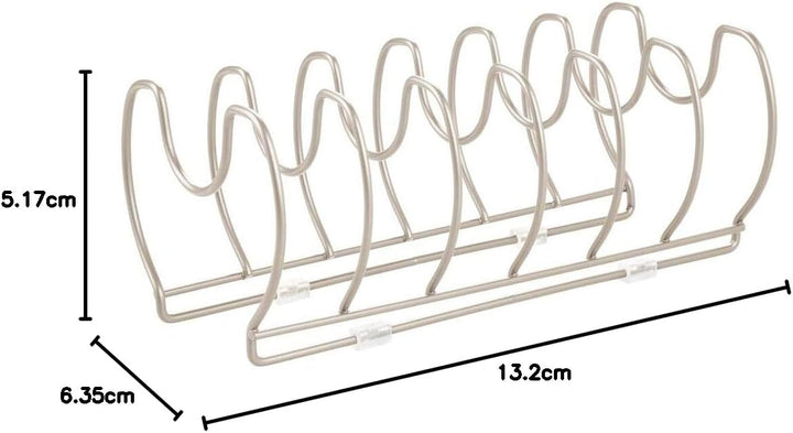 mDesign Abtropfgestell aus Metall für Töpfe, Pfannen und Deckel - Kompakter Deckelhalter für Küchens