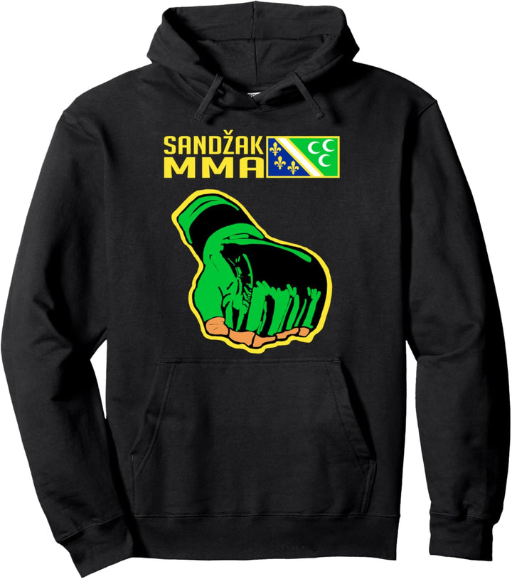 Sandzak MMA Fighter, Cool Sandzak Flagge, Sandzak Fighter Pullover Hoodie