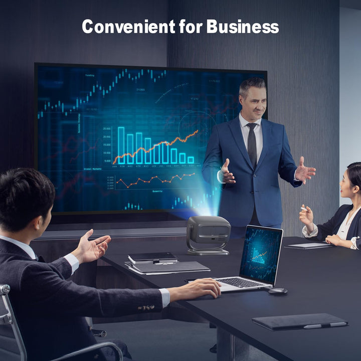 Beamer 4K,Elektrischer Fokus/Trapezkorrektur,26000 Lumen,Tragbarer Outdoor Beamer mit WiFi 6 und BT5