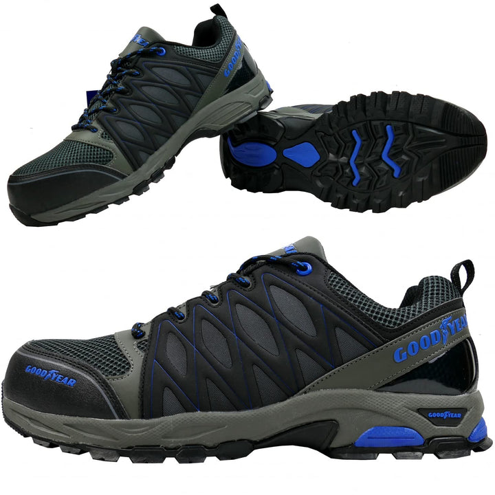 Goodyear Sicherheitsschuhe 1503WT - S1P - Exklusive Work-Trade Black-Edition Farbe 36 EU Black Blue,